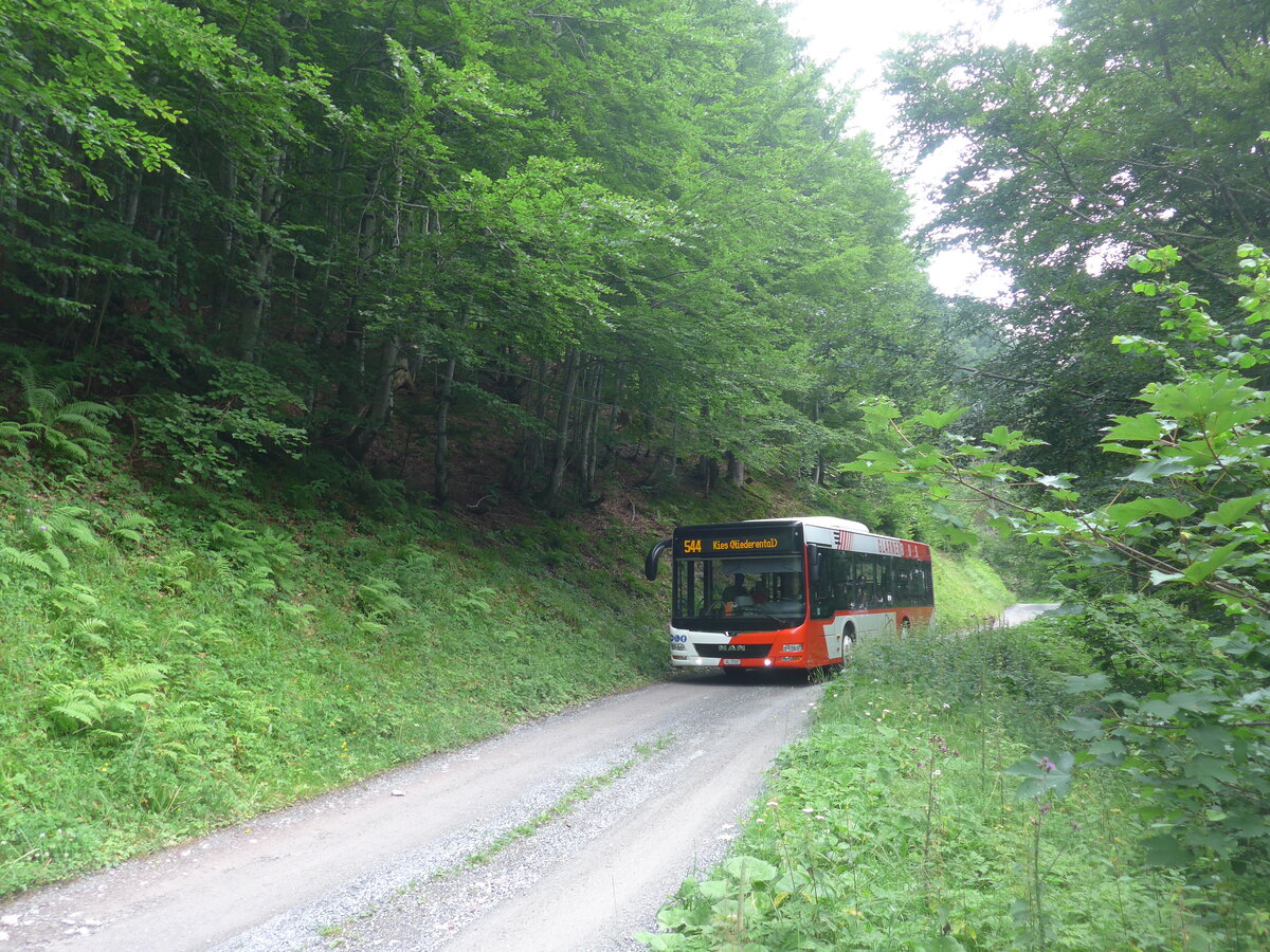 (226'784) - AS Engi - Nr. 7/GL 7707 - MAN am 25. Juli 2021 in Schwanden, Notumfahrung