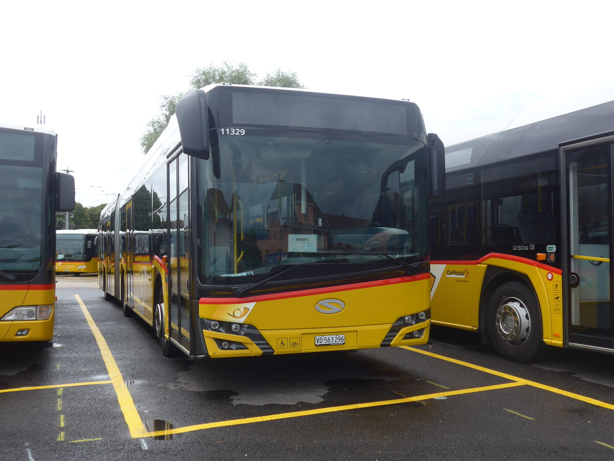 (226'908) - CarPostal Ouest - VD 563'296 - Solaris am 1. August 2021 in Yverdon, Garage