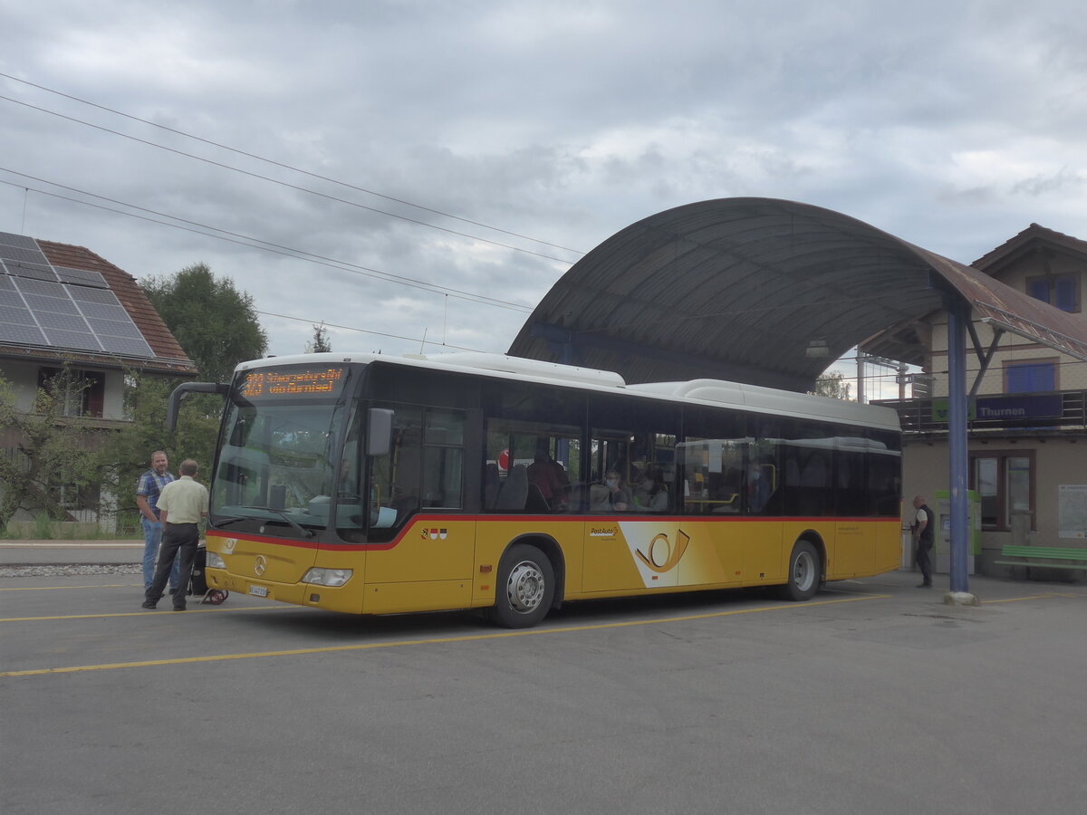 (227'003) - Engeloch, Riggisberg - Nr. 10/BE 447'210 - Mercedes am 7. August 2021 beim Bahnhof Thurnen