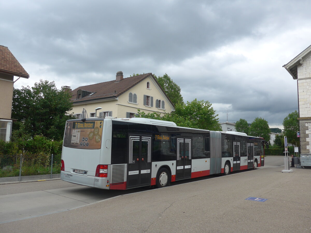 (227'127) - SW Winterthur - Nr. 358/ZH 886'358 - MAN am 8. August 2021 beim Bahnhof Winterthur Wlflingen