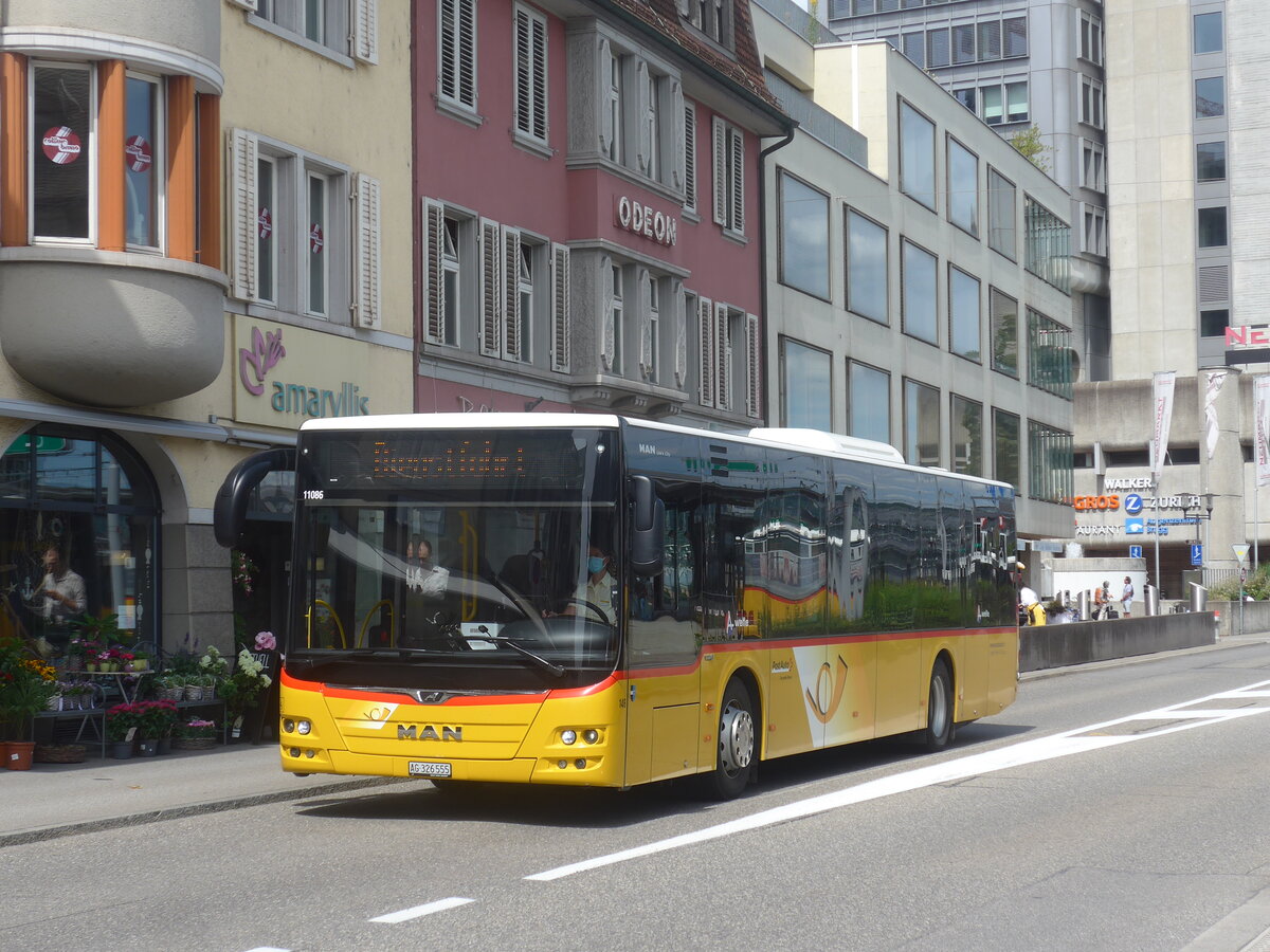 (227'165) - Voegtlin-Meyer, Brugg - Nr. 146/AG 326'555 - MAN am 9. August 2021 beim Bahnhof Brugg