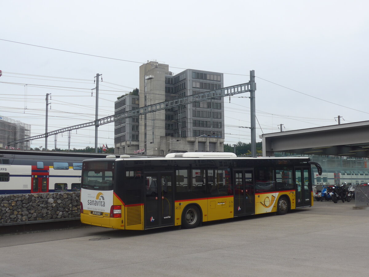 (227'213) - Voegtlin-Meyer, Brugg - Nr. 132/AG 30'579 - MAN am 9. august 2021 beim Bahnhof Brugg