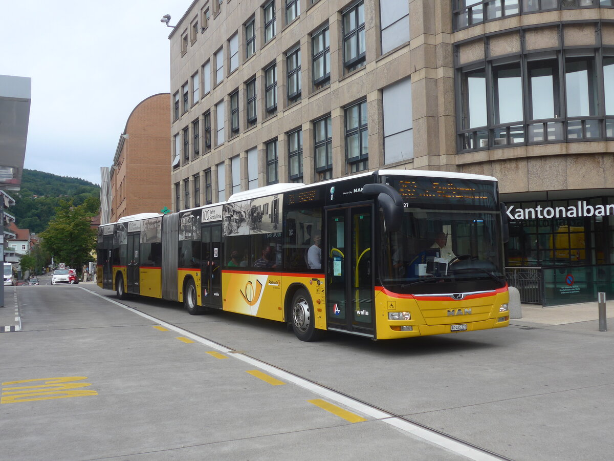 (227'233) - PostAuto Nordschweiz - AG 485'321 - MAN am 9. August 2021 beim Bahnhof Baden