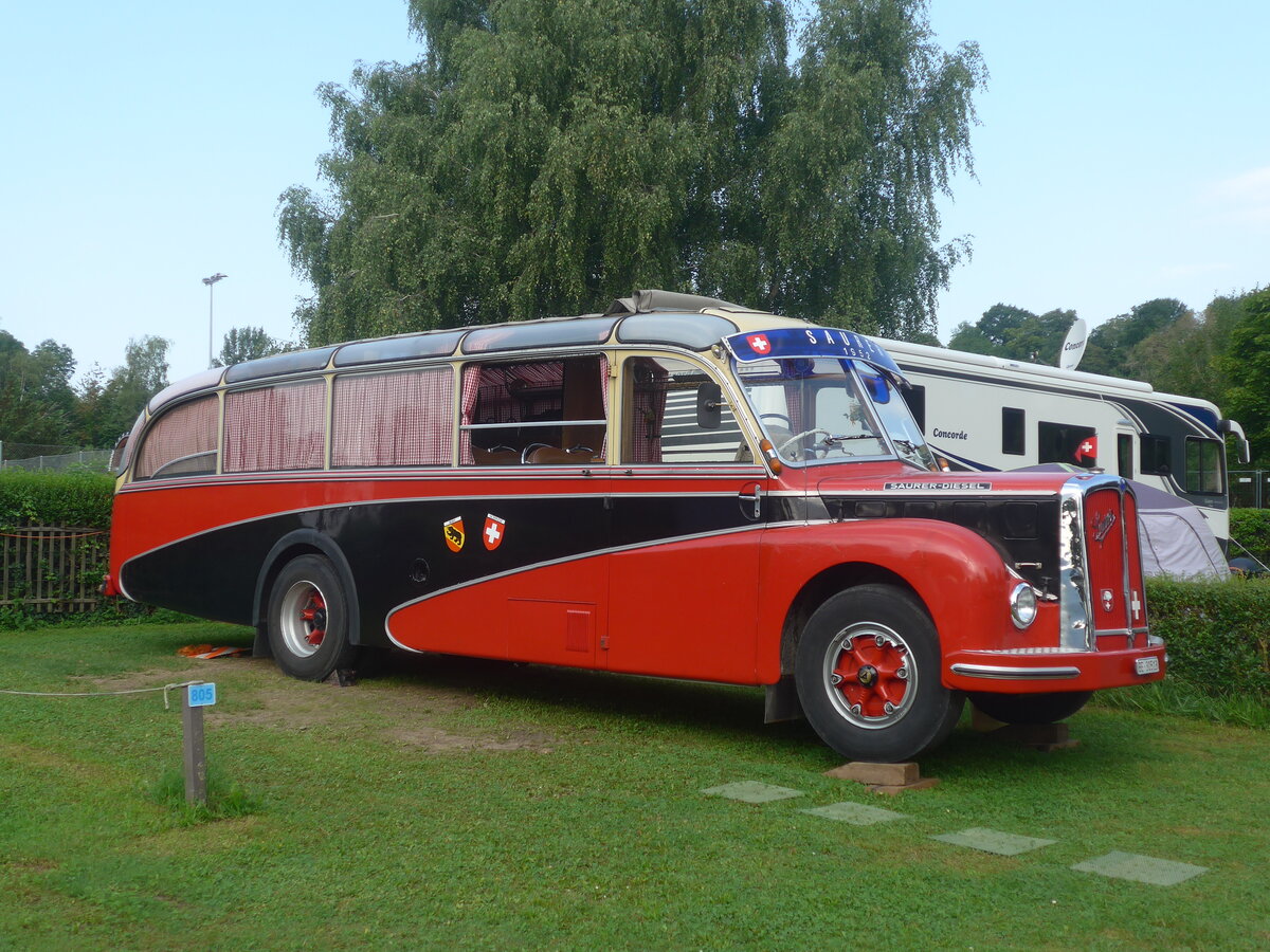 (227'256) - Schaffer, Oberburg - BE 30'513 - Saurer/R&J (ex AFA Adelboden Nr. 16; ex ASKA Aeschi Nr. 8) am 15. August 2021 in Grandson, Camping VD 24