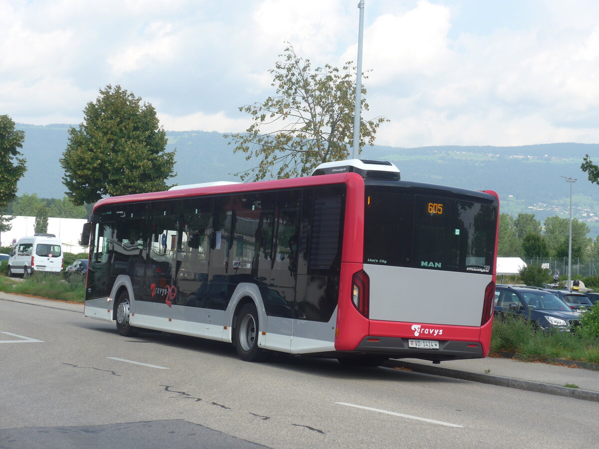 (227'309) - TRAVYS Yverdon - Nr. 120/VD 1414 - MAN am 15. August 2021 in Yverdon, Patinoire