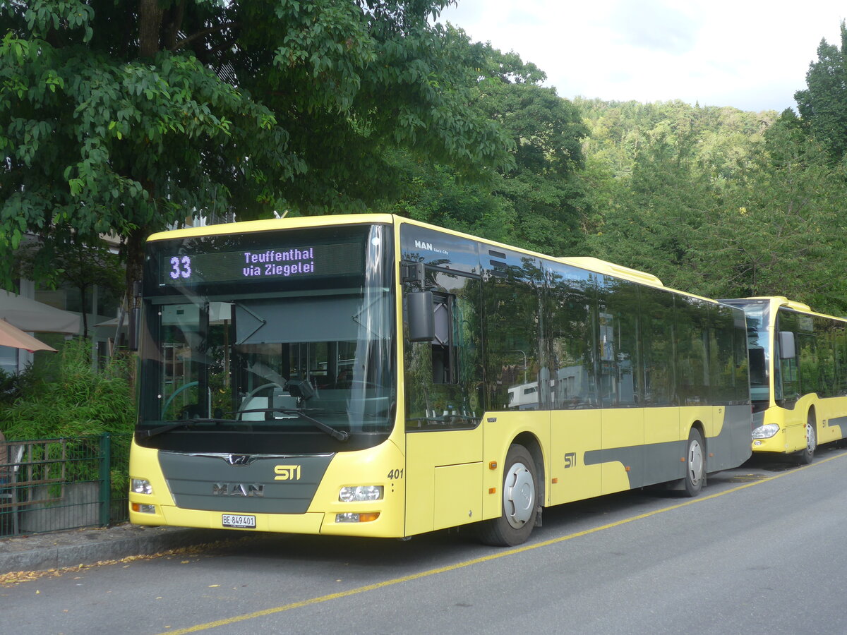 (227'358) - STI Thun - Nr. 401/BE 849'401 - MAN am 16. August 2021 bei der Schifflndte Thun