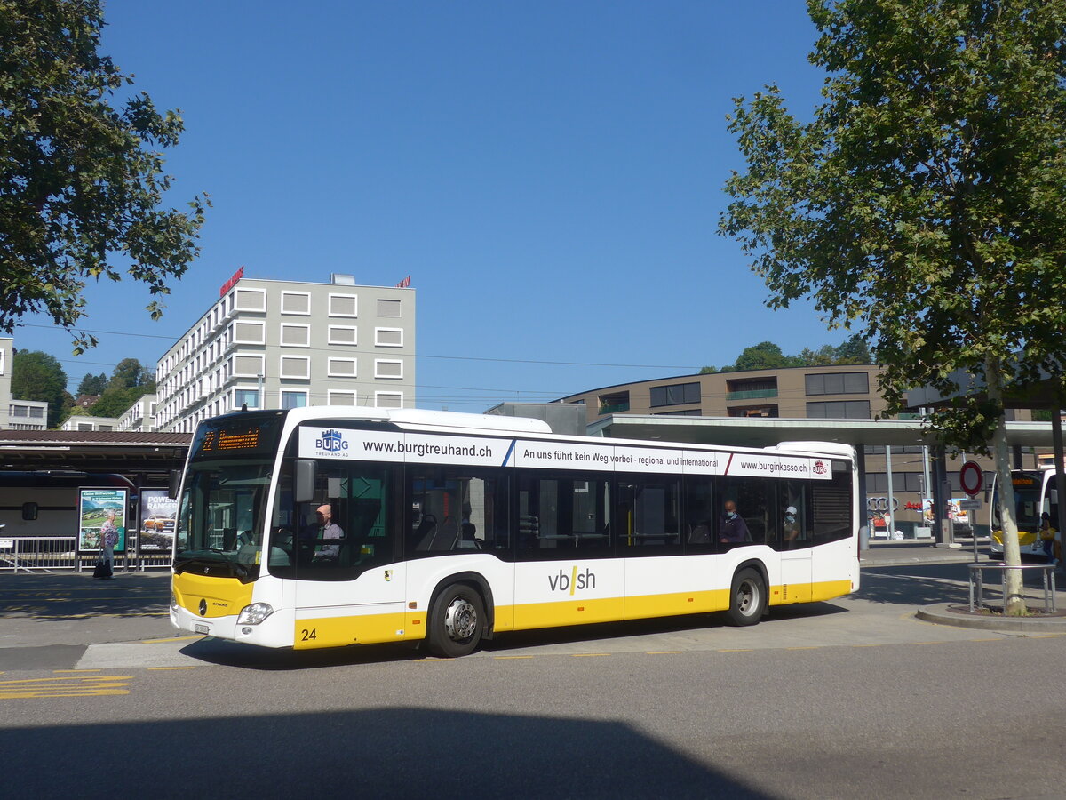 (227'745) - VBSH Schaffhausen - Nr. 24/SH 38'024 - Mercedes am 4. September 2021 beim Bahnhof Schaffhausen