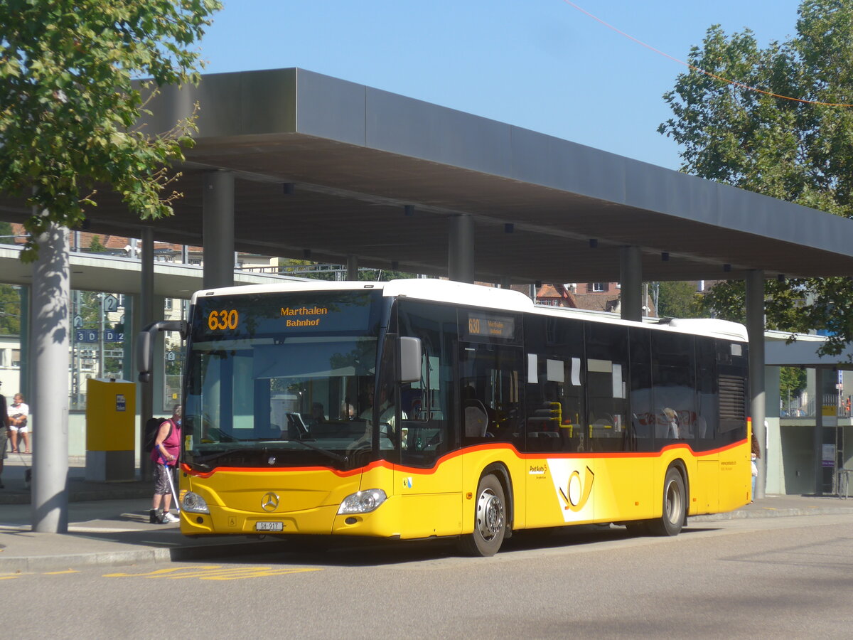 (227'761) - Rattin, Neuhausen - Nr. 396(17)/SH 917 - Mercedes am 4. September 2021 beim Bahnhof Schaffhausen