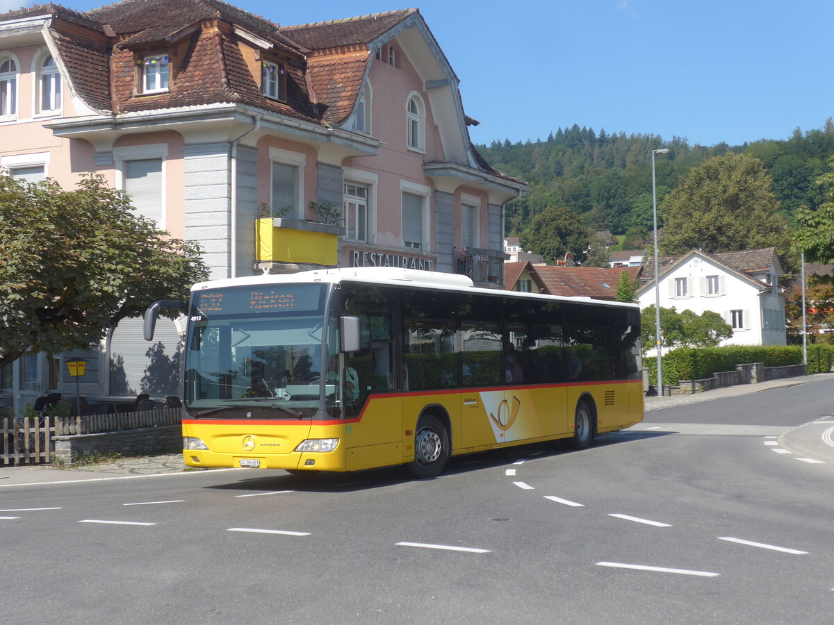 (227'773) - PostAuto Ostschweiz - SG 396'687 - Mercedes am 4. September 2021 beim Bahnhof Uznach