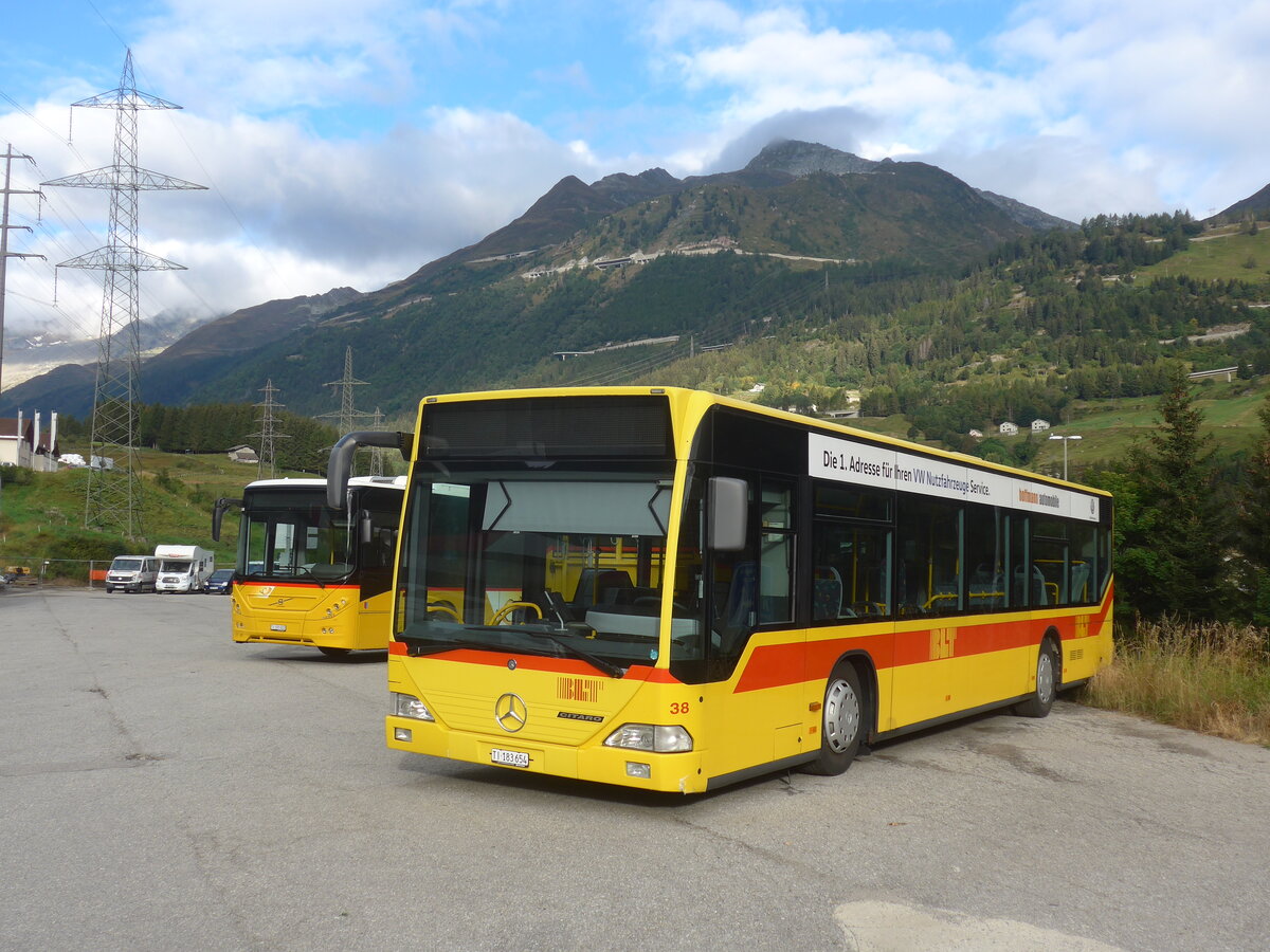 (227'911) - GIOM, Cadempino - Nr. 38/TI 183'654 - Volvo (ex Meyer, Gschenen; ex BLT Oberwil Nr. 38) am 11. September 2021 in Airolo, Bivio per Nante