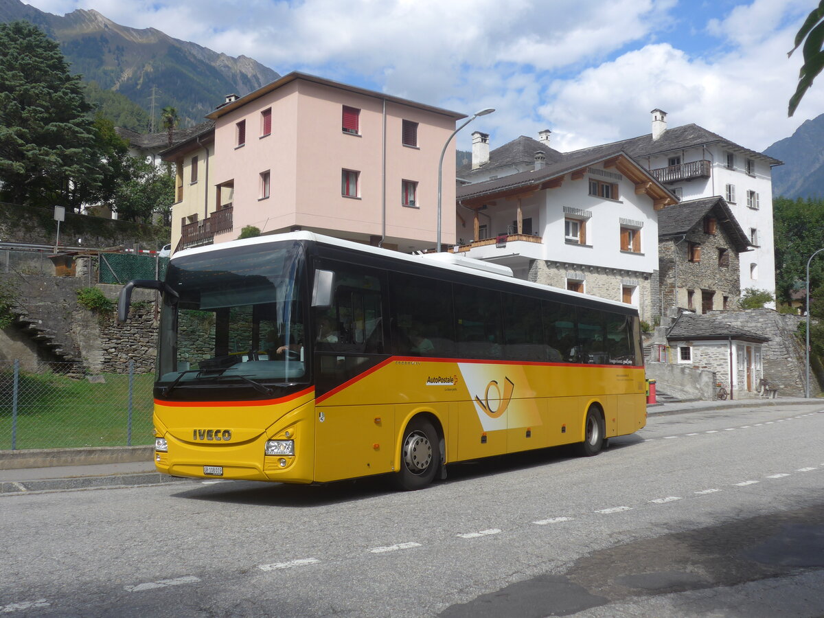 (227'943) - TpM, Mesocco - Nr. 19/GR 108'019 - Iveco am 11. September 2021 in Mesocco, Stazione