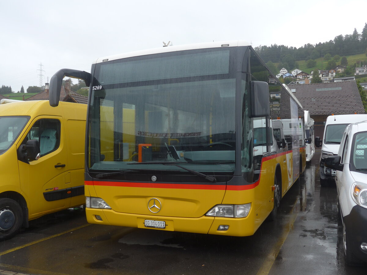 (228'160) - PostAuto Ostschweiz - SG 304'011 - Mercedes (ex TG 158'012) am 19. September 2021 in Schmerikon, Thomann