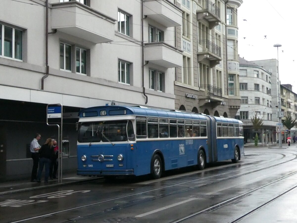 (228'346) - VBZ Zrich (TMZ) - Nr. 540/ZH 187'540 - Saurer/Saurer (ex Nr. 7540; ex Nr. 540) am 26. September 2021 beim Bahnhof Zrich-Oerlikon