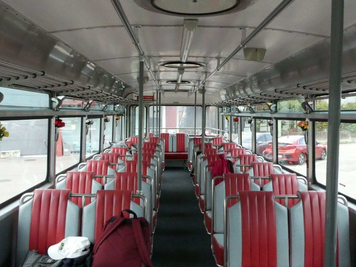 (228'395) - Borer, Neuhausen - SH 19'684 - Saurer/Tscher (ex Schttler, D-Kln; ex Braun, D-Mnster; ex Schmid, Hemishofen; ex Brtsch, Bttenhard; ex ASS Schleitheim Nr. 8) am 26. September 2021 in Siblingen, Am Stei (Innenaufnahme) 