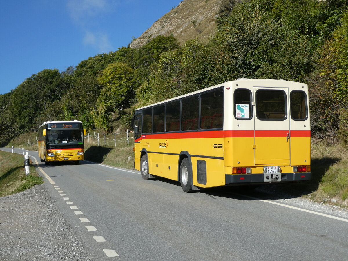 (228'748) - TSAR, Sierre - VS 64'315 - Setra + Oser, Brchen - VS 93'575 - NAW/Lauber (ex Epiney, Ayer) am 10. Oktober 2021 bei Vercorin