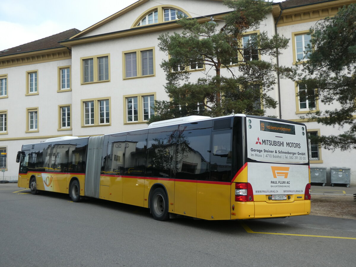 (228'951) - PostAuto Nordschweiz - SO 156'807 - MAN am 12. Oktober 2021 beim Bahnhof Liestal