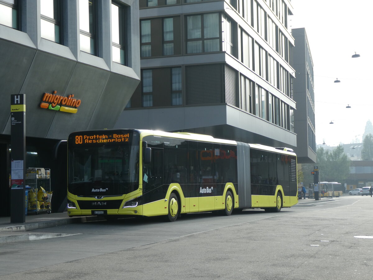 (228'953) - AAGL Liestal - Nr. 79/BL 203'845 - MAN am 12. Oktober 2021 beim Bahnhof Liestal