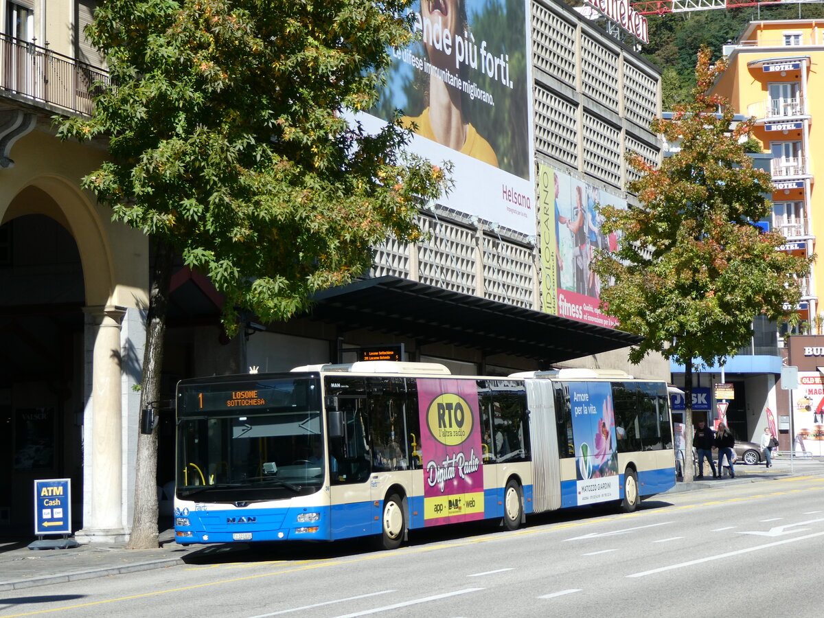 (229'153) - FART Locarno - Nr. 36/TI 323'836 - MAN am 14. Oktober 2021 beim Bahnhof Locarno