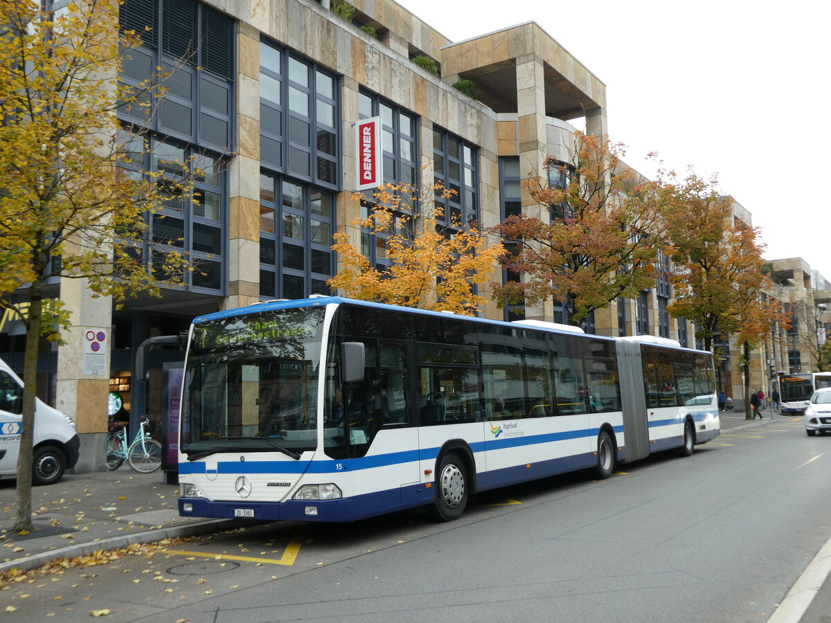 (229'598) - ZVB Zug - Nr. 15/ZG 3365 - Mercedes am 22. Oktober 2021 in Zug, Metalli