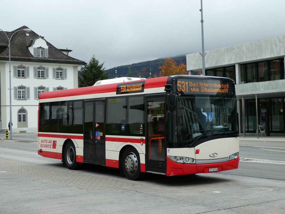 (229'620) - AAGS Schwyz - Nr. 18/SZ 10'118 - Solaris am 22. Oktober 2021 in Schwyz, Zentrum