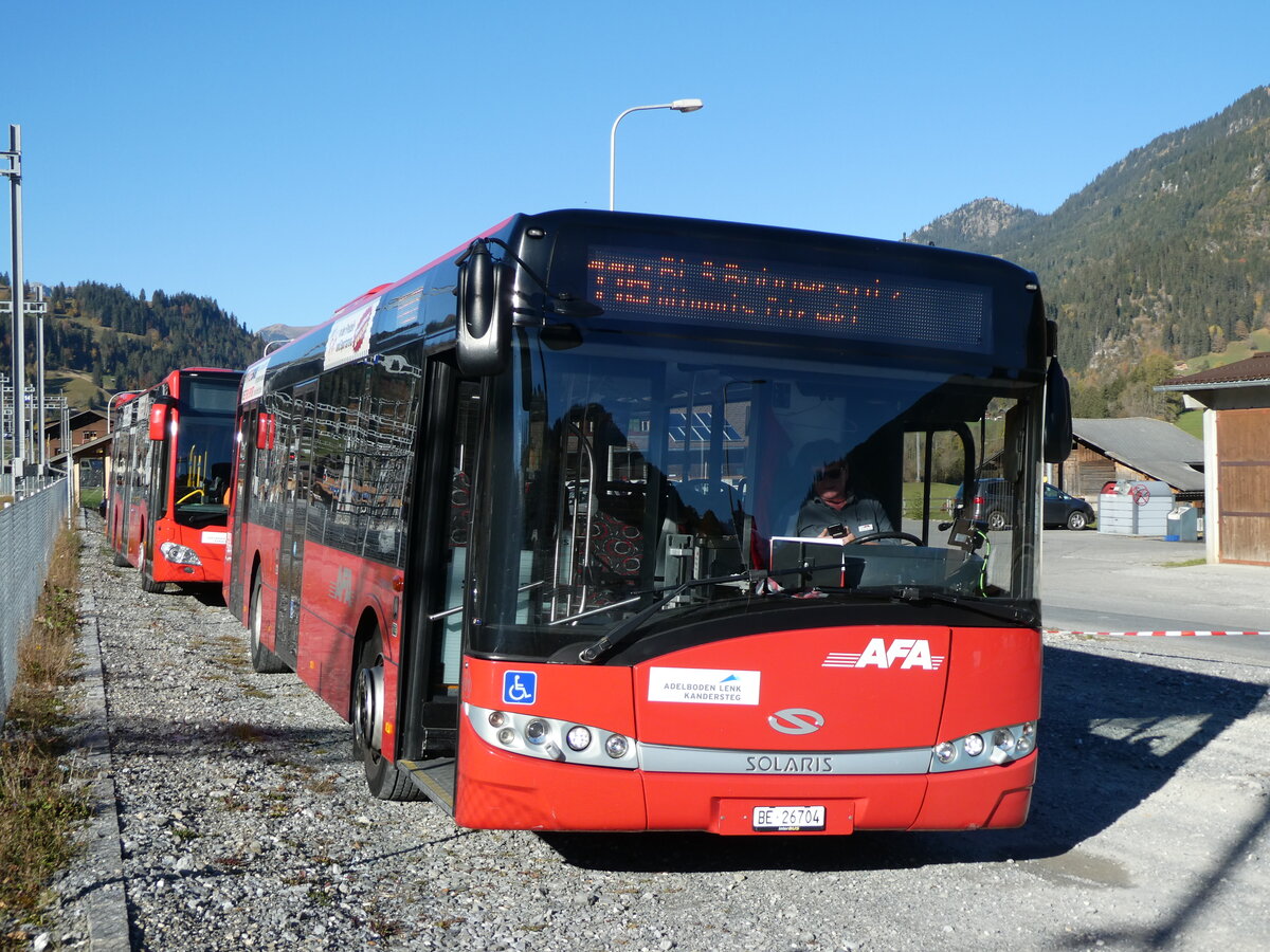 (229'867) - AFA Adelboden - Nr. 91/BE 26'704 - Solaris am 24. Oktober 2021 beim Bahnhof Zweisimmen