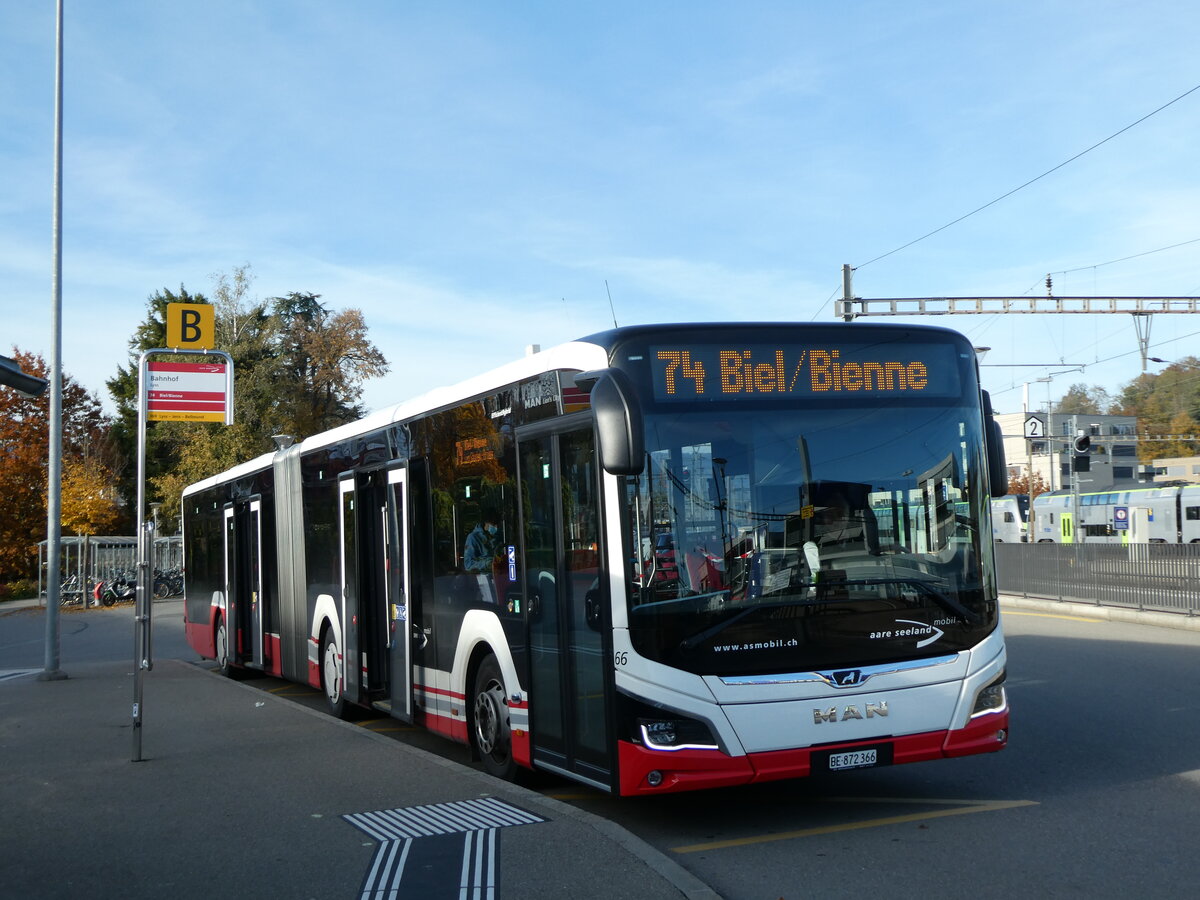 (229'984) - ASm Langenthal - Nr. 66/BE 872'366 - MAN am 31. Oktober 2021 beim Bahnhof Lyss