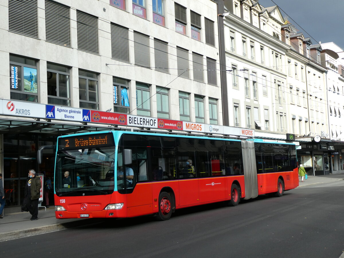 (230'142) - VB Biel - Nr. 158/BE 666'158 - Mercedes am 8. November 2021 in Biel, Guisanplatz