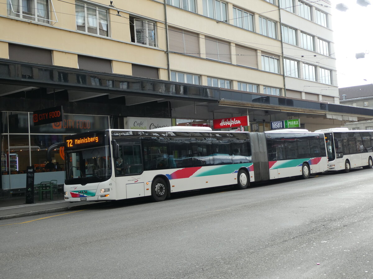 (230'147) - ASm Langenthal - Nr. 45/BE 703'518 - MAN am 8. November 2021 beim Bahnhof Biel