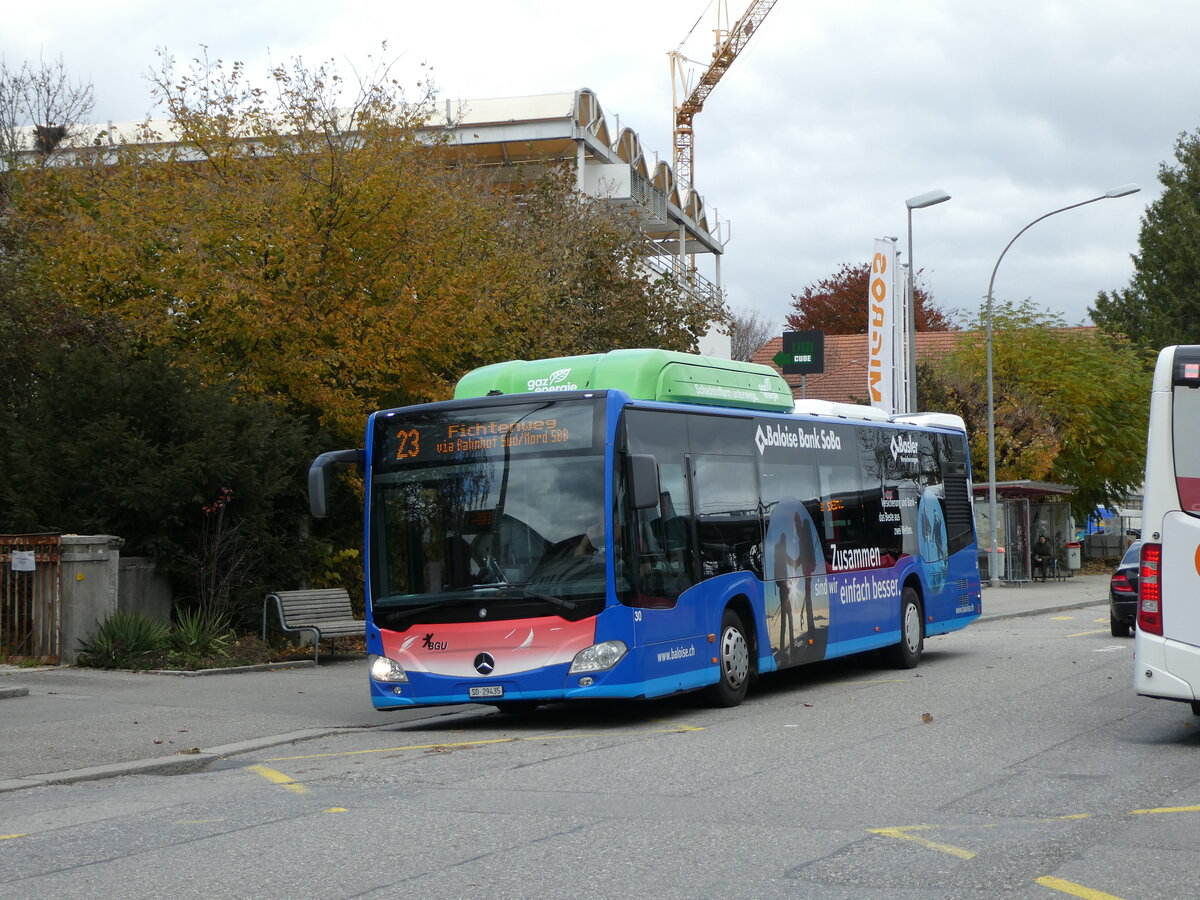 (230'152) - BGU Grenchen - Nr. 30/SO 29'435 - Mercedes am 8. November 2021 beim Bahnhof Grenchen Sd