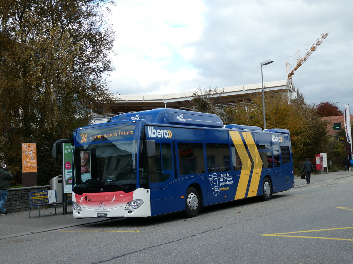 (230'155) - BGU Grenchen - Nr. 24/SO 144'738 - Mercedes am 8. November 2021 beim Bahnhof Grenchen Sd