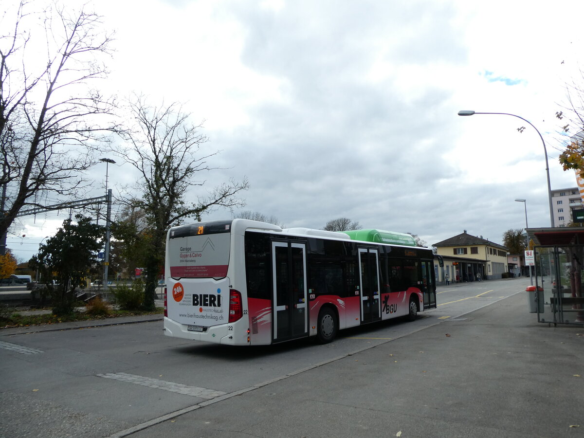 (230'159) - BGU Grenchen - Nr. 22/SO 108'872 - Mercedes am 8. November 2021 beim Bahnhof Grenchen Sd