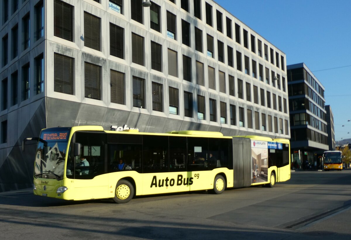 (230'284) - AAGL Liestal - Nr. 91/BL 7421 - Mercedes am 9. November 2021 beim Bahnhof Liestal