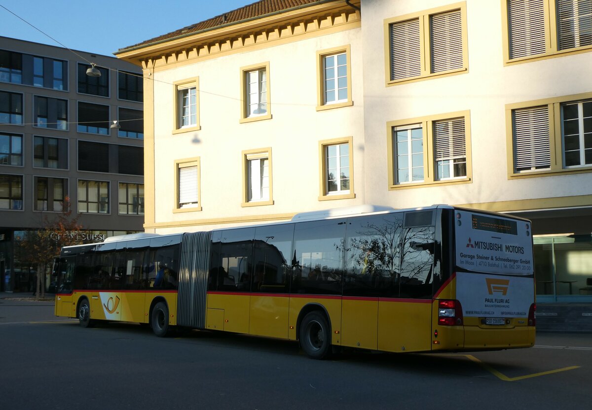 (230'294) - PostAuto Nordschweiz - SO 156'807 - MAN am 9. November 2021 beim Bahnhof Liestal