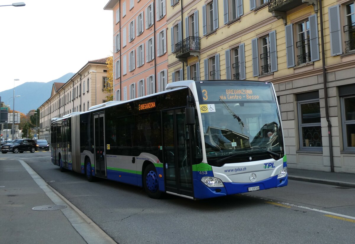 (230'327) - TPL Lugano - Nr. 453/TI 339'508 - Mercedes am 10. November 2021 in Lugano, Centro