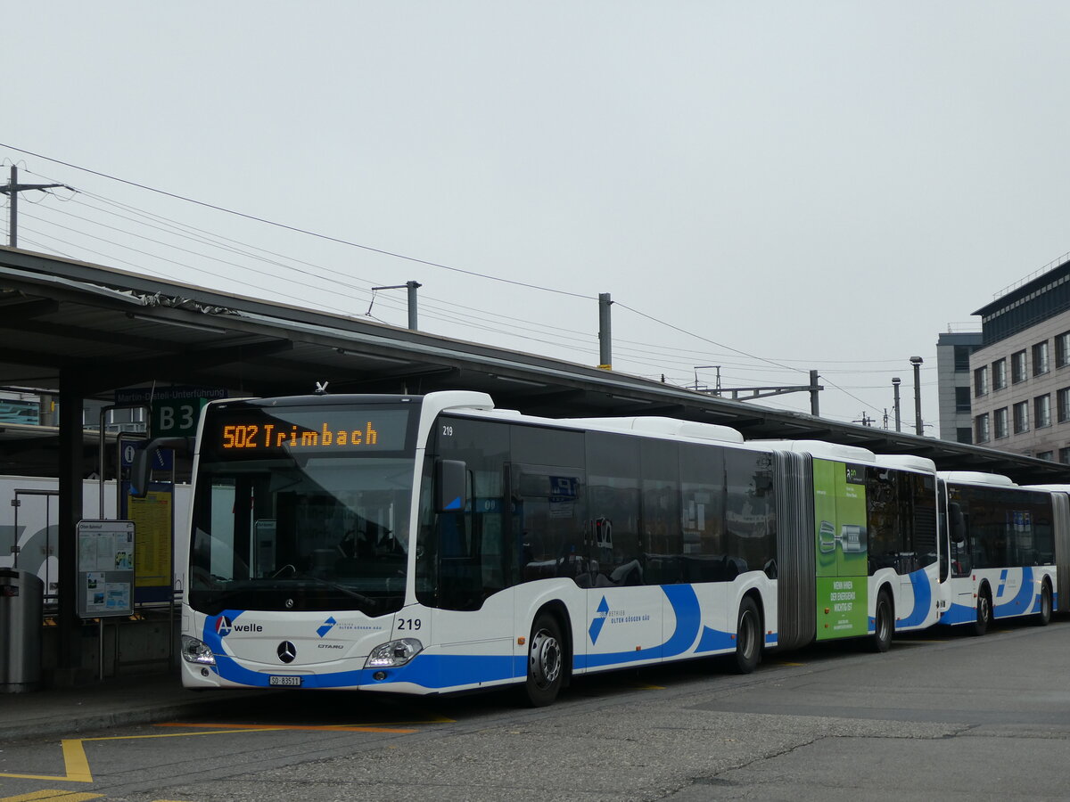 (230'470) - BOGG Wangen b.O. - Nr. 219/SO 83'511 - Mercedes am 11. November 2021 beim Bahnhof Olten