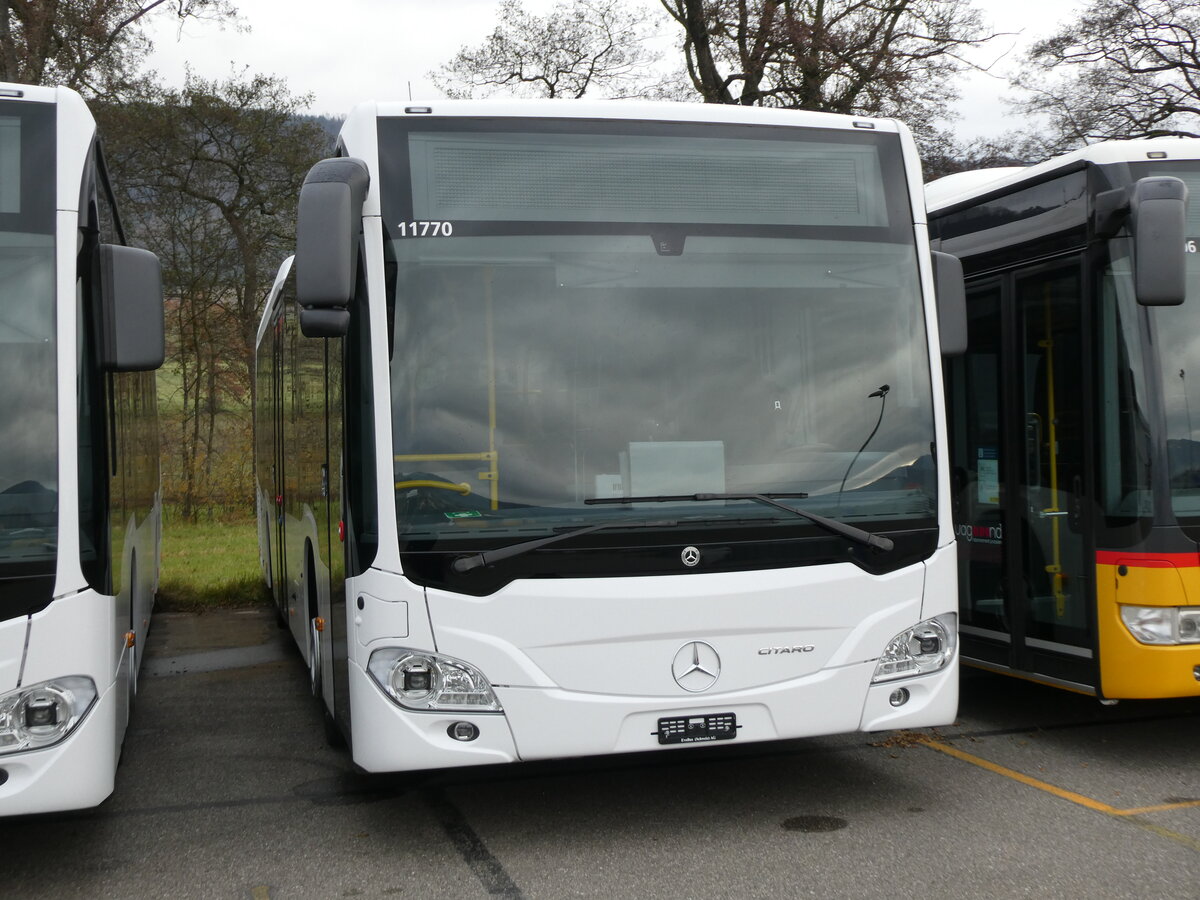 (230'618) - CarPostal Ouest - PID 11'770 - Mercedes am 13. November 2021 in Develier, Parkplatz