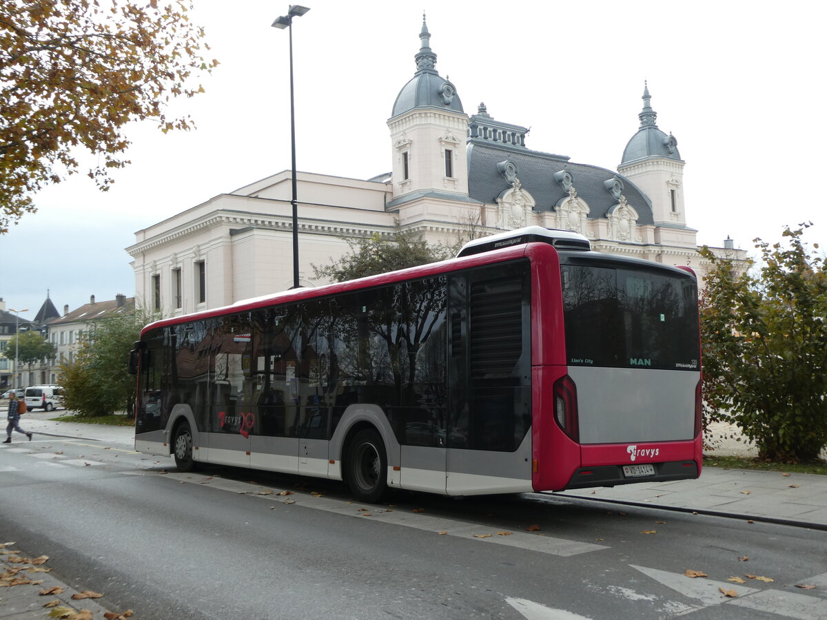 (230'686) - TRAVYS Yverdon - Nr. 120/VD 1414 - MAN am 13. November 2021 beim Bahnhof Yverdon