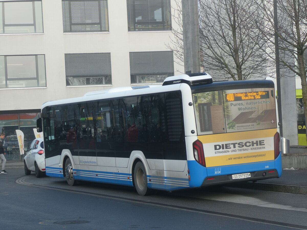 (231'289) - BSW Sargans - Nr. 348/SG 297'515 - MAN am 15. Dezember 2021 beim Bahnhof Sargans