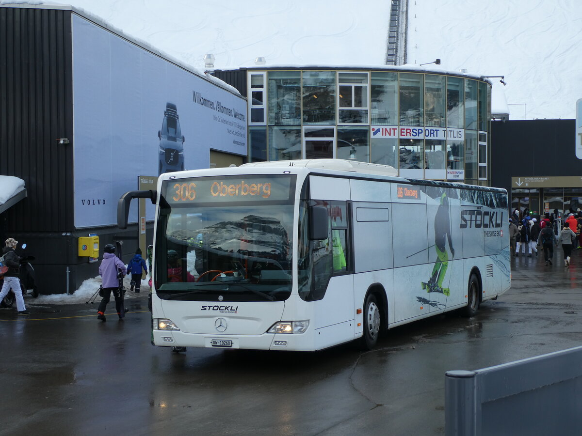 (231'572) - EAB Engelberg - Nr. 6/OW 10'260 - Mercedes (ex AAGS Schwyz Nr. 39) am 26. Dezember 2021 in Engelberg, Talstation Titlis