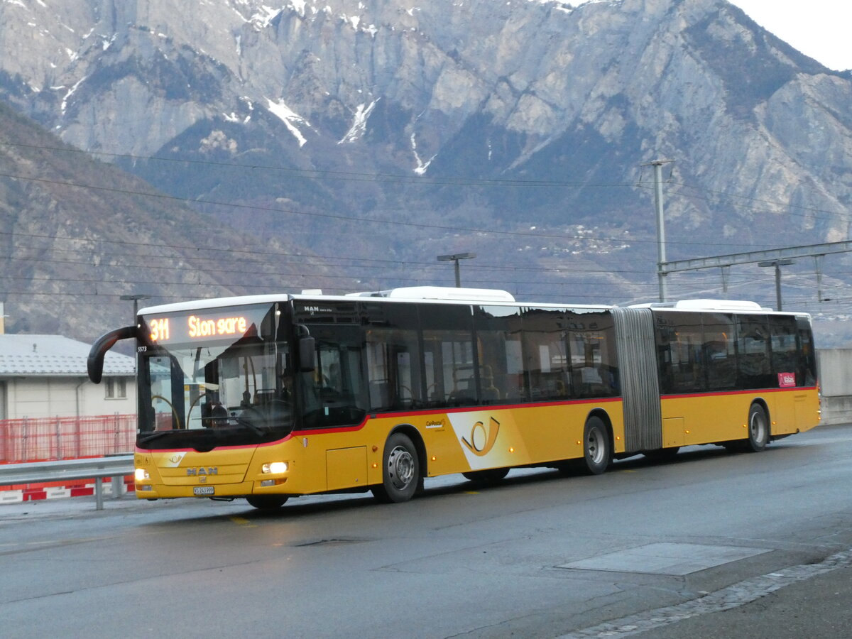 (231'607) - Buchard, Leytron - VS 243'999 - MAN am 1. Januar 2022 beim Bahnhof Riddes