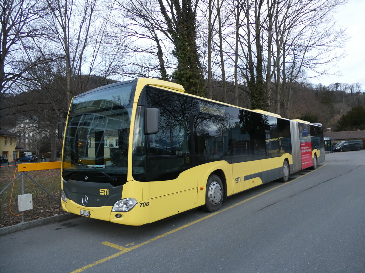 (231'783) - STI Thun - Nr. 708/BE 865'708 - Mercedes am 8. Januar 2022 bei der Schifflndte Thun