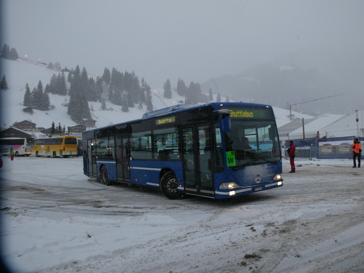 (231'804) - Tritten, Zweisimmen - BE 26'971 - Mercedes (ex BE 633'034; ex AFA Adelboden Nr. 94) am 9. Januar 2022 in Adelboden, Weltcup