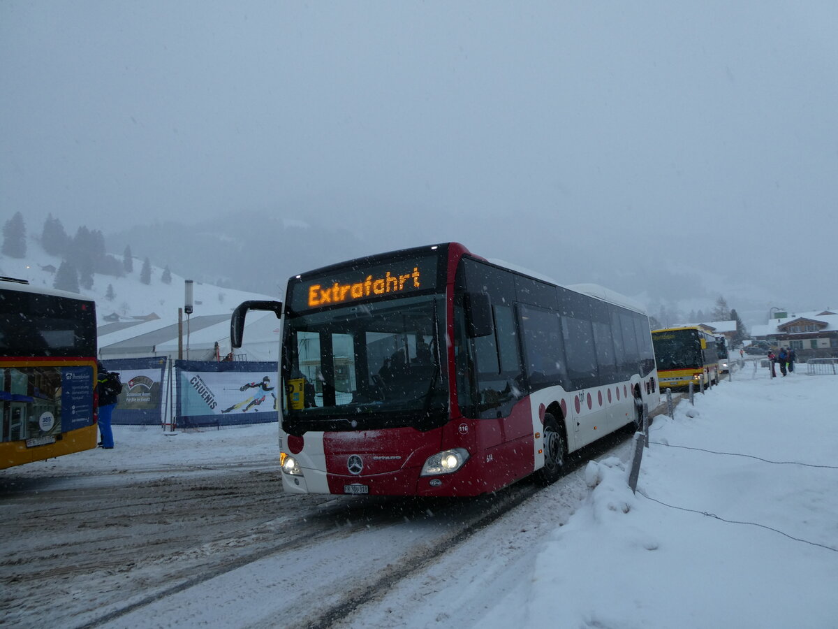 (231'830) - TPF Fribourg (Wieland 116) - Nr. 614/FR 300'318 - Mercedes (ex Nr. 1015) am 9. Januar 2022 in Adelboden, Weltcup