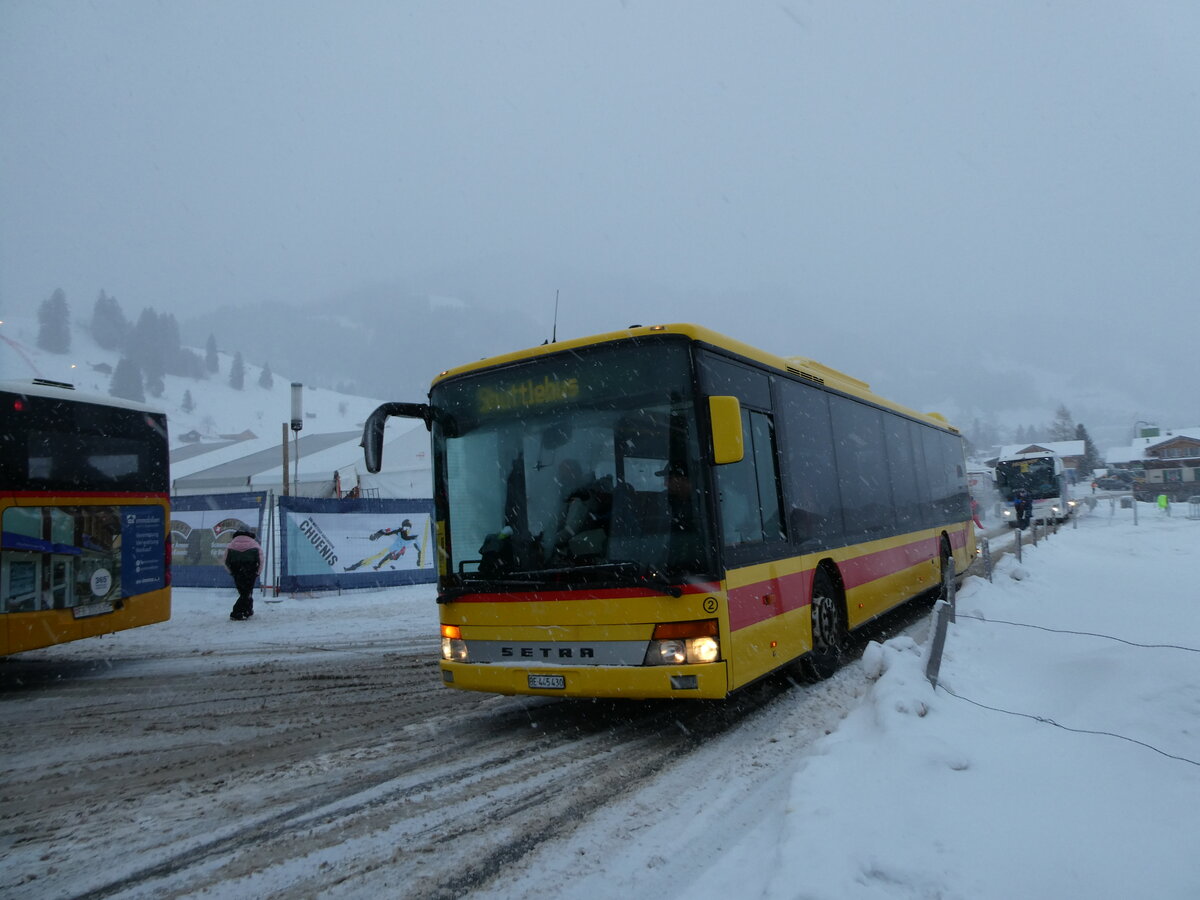 (231'831) - Tritten, Zweisimmen - Nr. 2/BE 445'430 - Setra (ex ASW Wintersingen Nr. 2) am 9. Januar 2022 in Adelboden, Weltcup