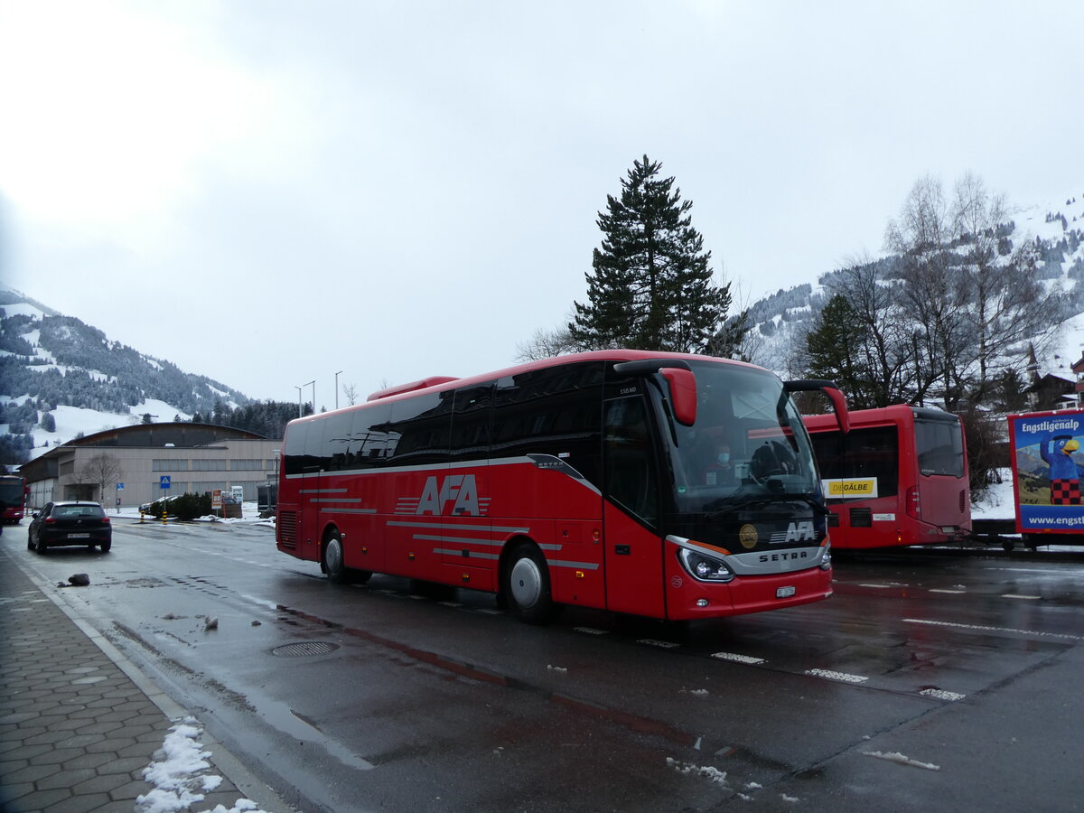 (231'962) - AFA Adelboden - Nr. 25/BE 26'706 - Setra am 9. Januar 2022 beim Bahnhof Frutigen