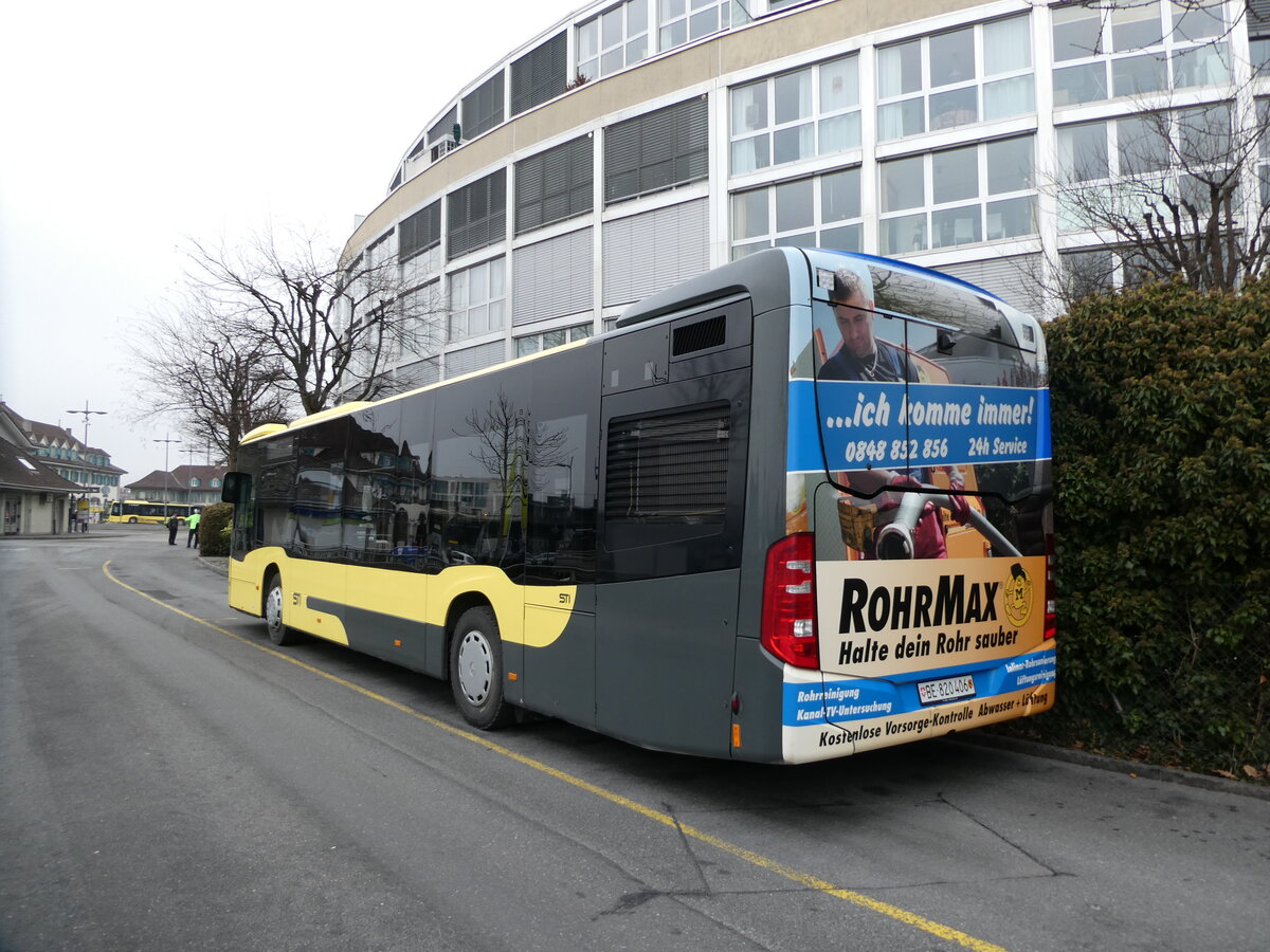 (232'047) - STI Thun - Nr. 406/BE 820'406 - Mercedes am 16. Januar 2022 bei der Schifflndte Thun