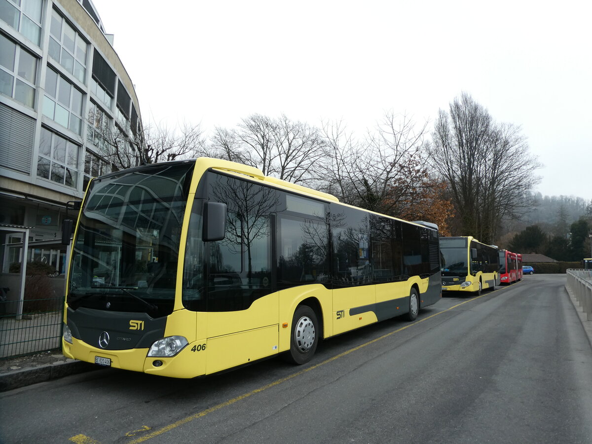 (232'049) - STI Thun - Nr. 406/BE 820'406 - Mercedes am 16. Januar 2022 bei der Schifflndte Thun