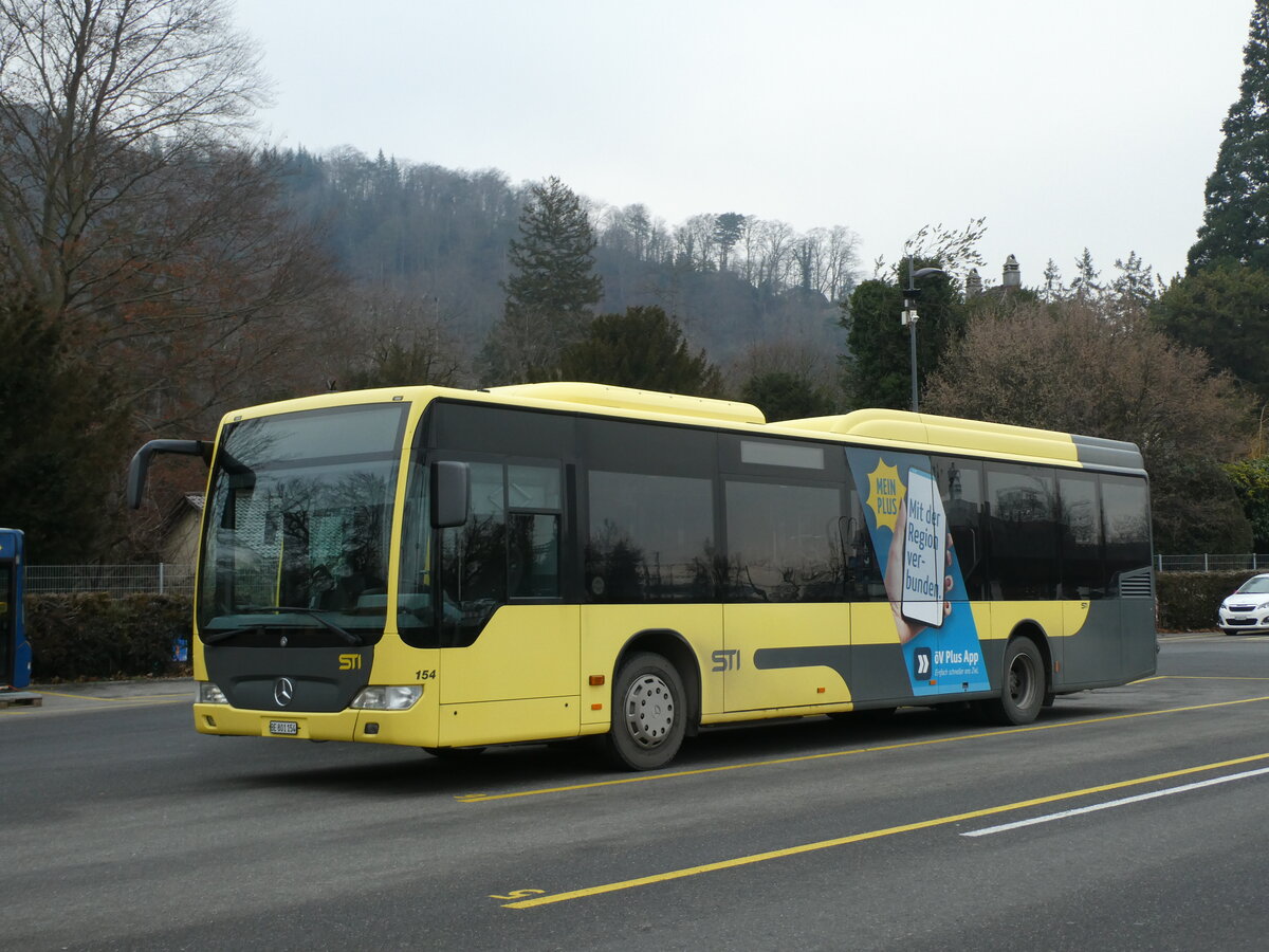 (232'098) - STI Thun - Nr. 154/BE 801'154 - Mercedes am 19. Januar 2022 bei der Schifflndte Thun