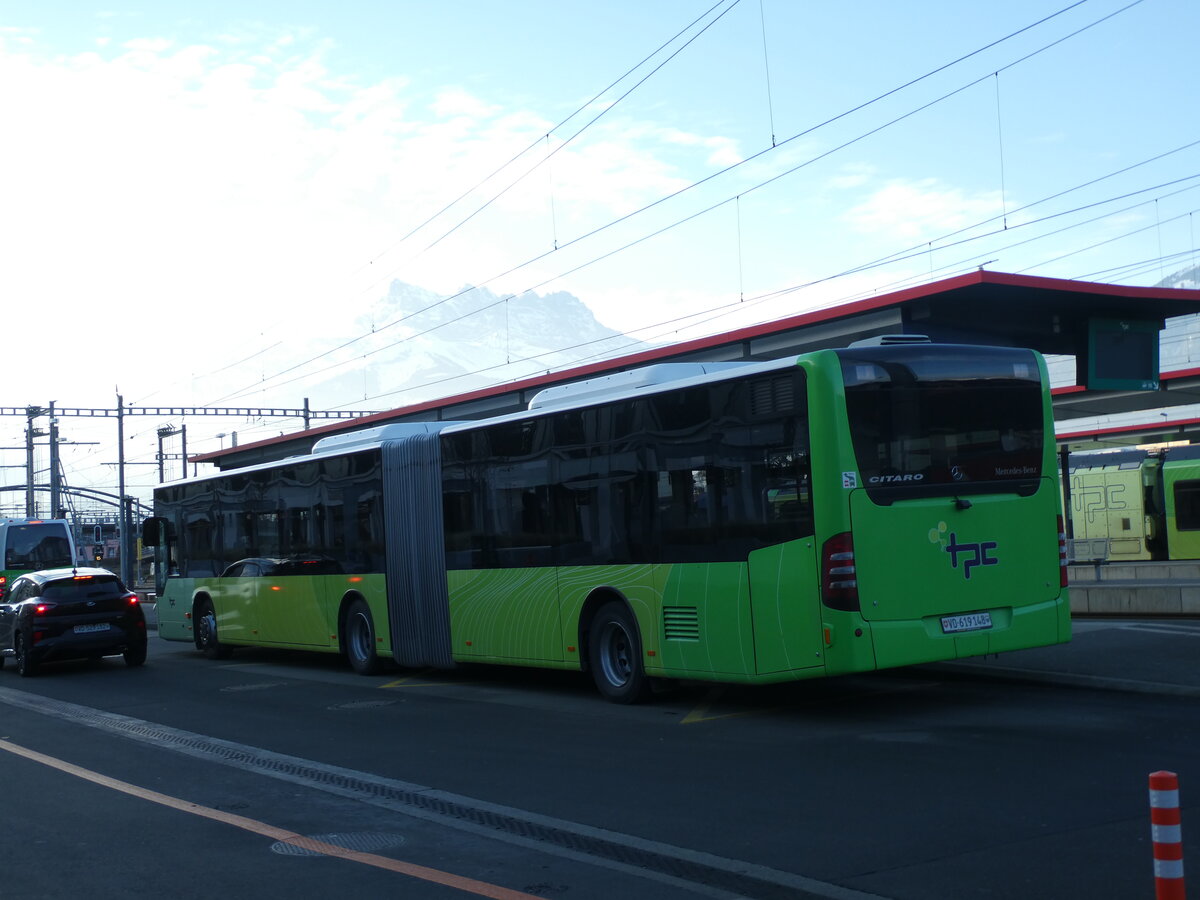 (232'432) - TPC Aigle - Nr. 305/VD 619'148 - Mercedes (ex Hrmann&Shne, D-Hamburg) am 29. Januar 2022 beim Bahnhof Aigle