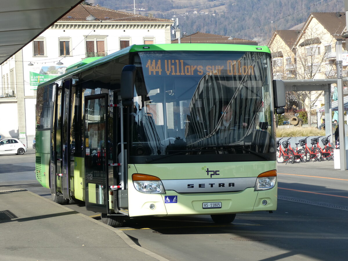 (232'478) - TPC Aigle - Nr. 24/VS 11'805 - Setra (ex Volnbusz, H-Budapest) am 29. Januar 2022 beim Bahnhof Aigle